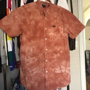 Orange tie dye RVCA button up